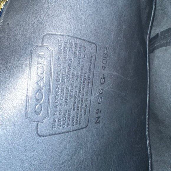 Coach 4082 Tote Bag Semi-Shoulder Navy Leather Purse Pocketbook - Picture 4 of 5